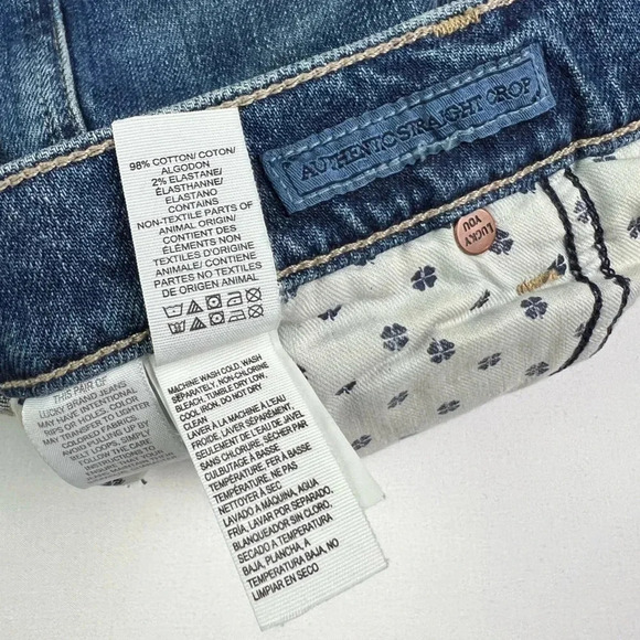Lucky Brand New Women’s 12/W31 Authentic Straight Crop‎ Jean - Picture 7 of 8